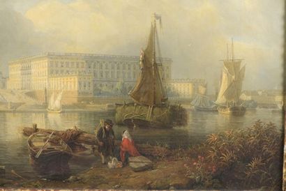 null Johan Christian BERGER (1803-1871).

Stockholm, vue du Palais Royal.

Toile...