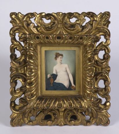 null Andrea APPIANI (Milan, 1754 - Milan 1817).

Femme nue à l'aiguière.

Miniature...