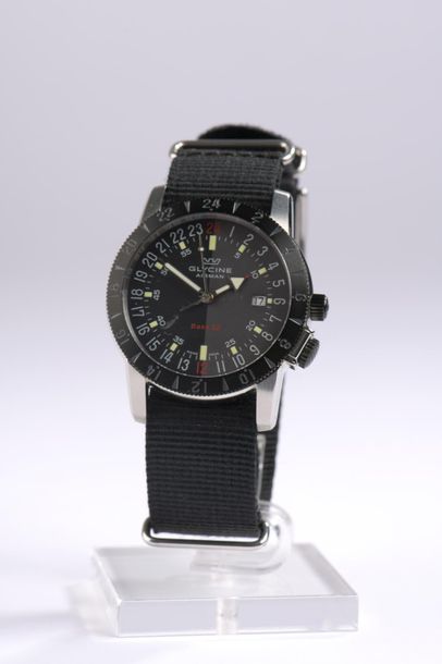 null GLYCINE 
Montre bracelet d'aviateur à lecture sur 24h, modèle "Airman Base 22",...
