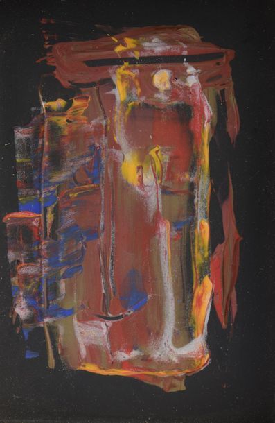 null Walter KHARBOUTLI (XXe siècle).
Abstraction en rouge et noir.
Acrylique sur...