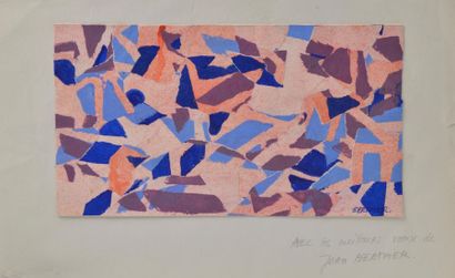 null Jean BERTHIER (né en 1923).
Composition abstraite.
Technique mixte avec collage...
