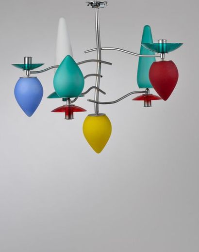 null Andréa ANASTASIO (né en 1961) pour les éditions ARTEMIDE.
Lustre modèle "Giocasta"...