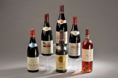 null 6 bouteilles VINS DIVERS (dont CÔTE-RÔTIE de Guigal et VOLNAY Boillot) 