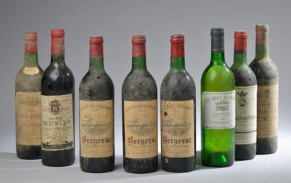 null 8 bouteilles VINS DIVERS (Bergerac, Graves, St-Emilion) 