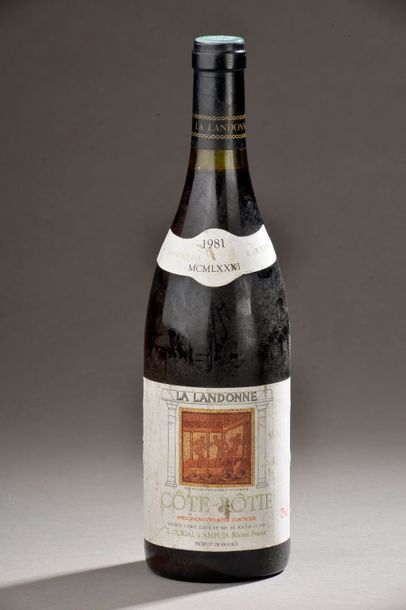 null 1 bouteille CÔTE-RÔTIE "La Landonne", Guigal 1981 (es elt) 