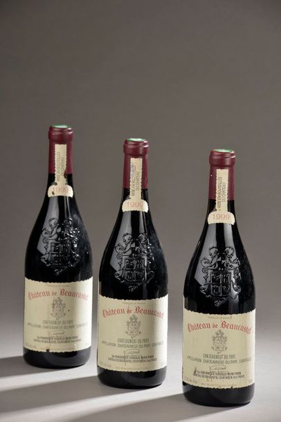 null 3 bouteilles CHÂTEAUNEUF-DU-PAPE Beaucastel 1999 (elt) 