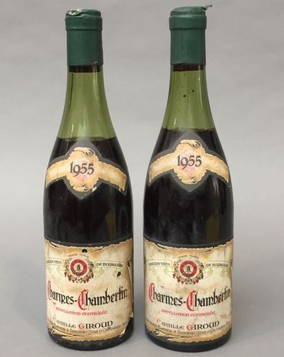 null 2 bouteilles Charmes-Chambertin, Camille GIROUD, 1955 (MB)