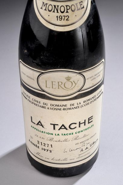 null 1 bouteille LA TÂCHE, DRC 1972 (es, à peine TLB) 