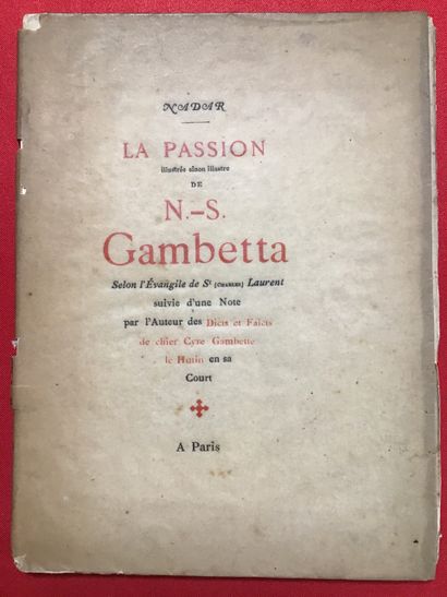  NADAR

The passion of N.-S. GAMBETTA

N°172 Certified : Nadar Gazette Drouot