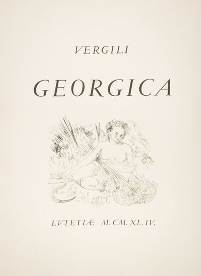 VIRGILE Les Géorgiques. Traduites par Michel de Marolles. Paris, l'artiste, 1944-1947....