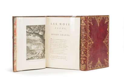 ROUCHER Les Mois, Poëme, en douze chants. Paris, Quillau, Conti, 1779. 2 volumes...