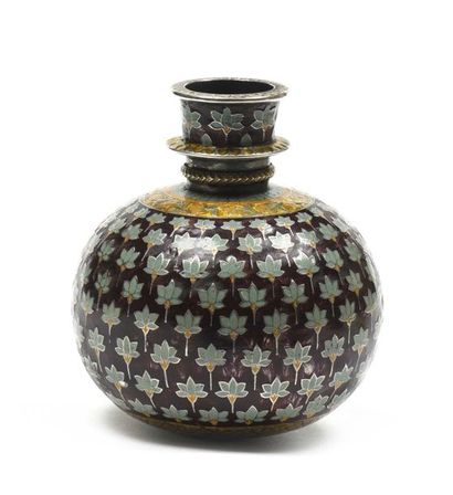 Hookha, a spherical narguile base in polychrome...