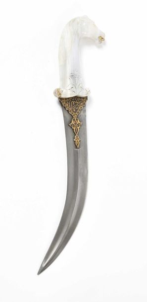 Jambiya dagger, agate handle carved in the...