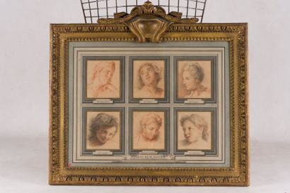 JEAN-MARC NATTIER (Paris 1685-1766) Ensemble de six portraits de famille: Mme Brochier/Mme...