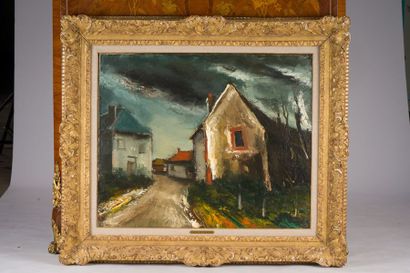 Maurice de Vlaminck (1876-1958) 
Village de Beauce
Huile sur toile, signée en bas...