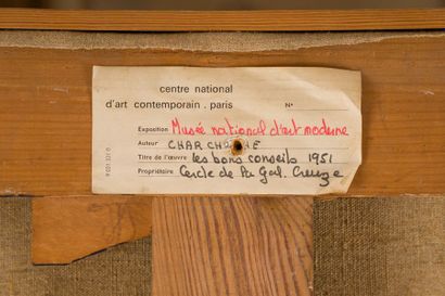 Serge Charchoune (1888-1975) 
Les bons conseils, 1951
Huile sur toile, signée en...