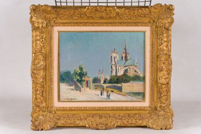 Gustave LOISEAU (1865-1935) 
Notre-Dame de Paris, vue du Pont de la Tournelle, le...