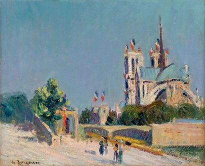 Gustave LOISEAU (1865-1935) 
Notre-Dame de Paris, vue du Pont de la Tournelle, le...