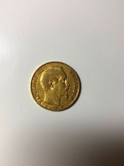 20 franc coin in Napoleon III 1854 gold