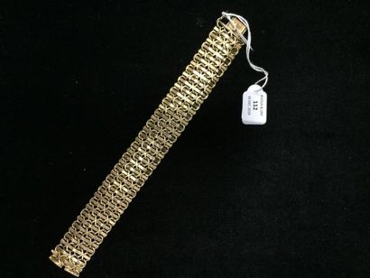 Bracelet souple en or jaune 18k(750) à double...