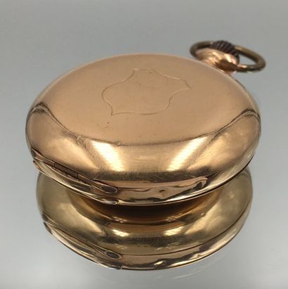 LONGINES Montres de poche «savonnette» en or jaune (750 millièmes) finement guilloché...