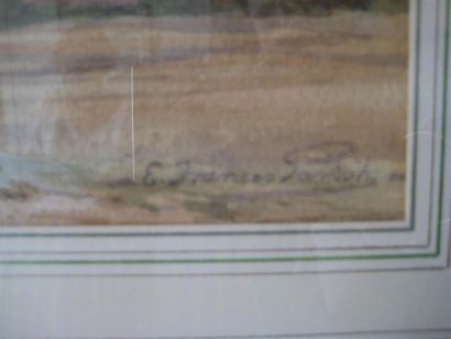 null E.Frances PARISH "paysage anglais"
Aquarelle signée en bas à droite 16x33