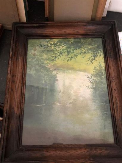 null SEROT (XXème siècle)
Le ruisseau. 
Aquarelle.
Signée en bas à gauche. 
39 x...