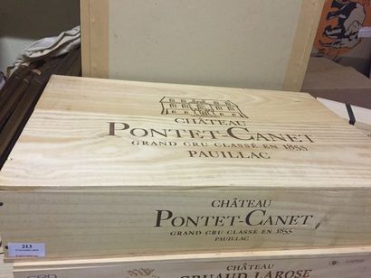 6 bouteilles CH. PONTET-CANET, 5° cru Pauillac...
