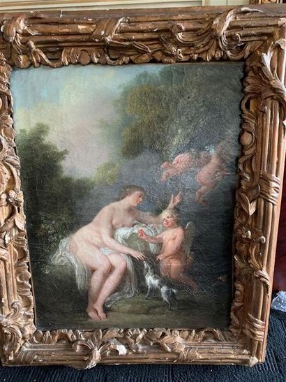 null Ecole française du XVIIIe
Scène mythologique aux Amours
Huile sur toile