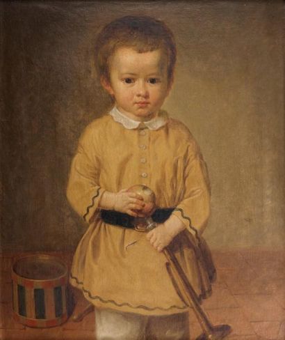  Entourage de Madame Elisabeth VIGEE-LEBRUN (1755-1842) Portrait de jeune garçon...