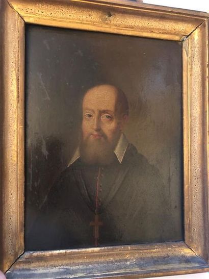 null Ecole du XVIIème
Portrait d'ecclésiastique. 
Huile sur panneau
22 x 16,5 cm
Au...