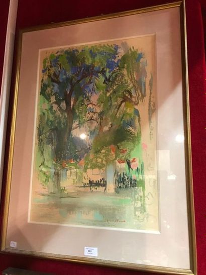 null Paul COLLOMB (1921-2010)
Les arbres 
Watercolor
Signed lower right
80 x 60 cm...