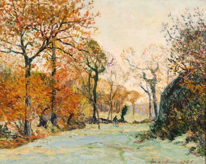 Maxime MAUFRA (1861-1918) White jelly in autumn
Oil on canvas.
Signed and dated 1905...