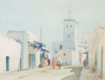 Léon Jean GIORDANO DI PALMA (1886-?) The Medina
Watercolour on paper.
Signed lower...