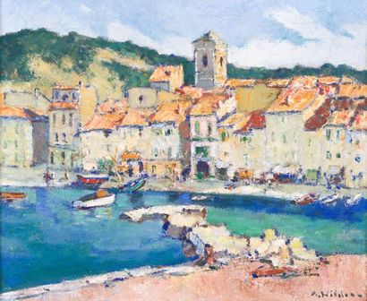 André WILDER (1871-1965) Mediterranean
Port Oil on canvas (cracks).
Signed lower...