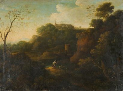 École du XVIIe-XVIIIe siècle Classic
Landscape Oil on canvas.
50 x 66 cm
