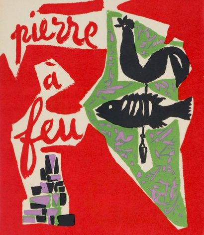 null BLACK PROVENCE. Paris, Maeght, Pierre à feu, 1945. Small in-4, paperback, shirt...