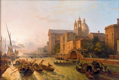 ECOLE ANGLAISE DU XIXe SIÈCLE View of Santa Maria del Rosario from the Giudecca
canal...