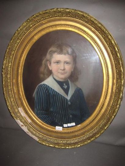 null Joseph WOLF (1820-1889)
Jeune homme en habit bleu
Pastel ovale signé en bas...