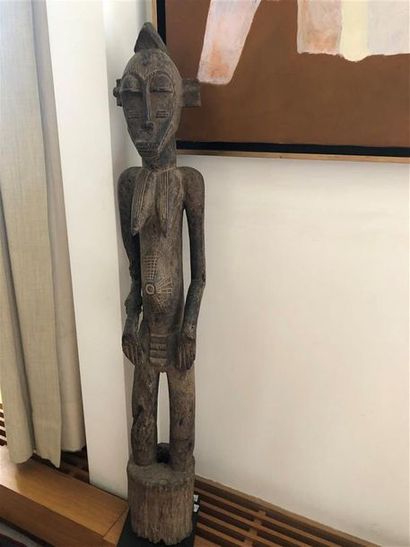 null COTE D'IVOIRE Sénoufo style
Pestle statue, wood
H: 112 cm