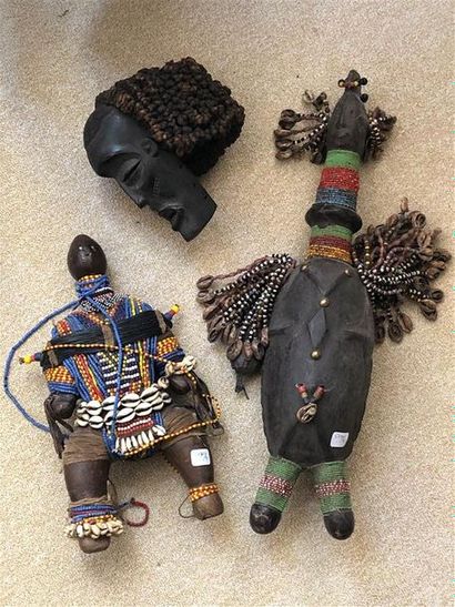 null Lot of 3 pieces of style: 
NIGERIA : Namji doll 
Another doll and a braided...