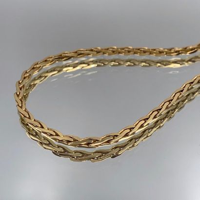 NECKLACE in yellow gold (750) with interlocking...