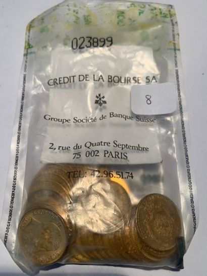 null UNION LATINE
20 francs belge, Léopold II,1869, 1870 (4), 1871, 1874, 1875 (10),...