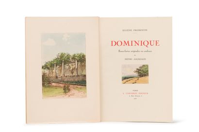 Eugène FROMENTIN. Dominic. Paris, Carteret, 1931. Small in-4, in sheets, folder and...