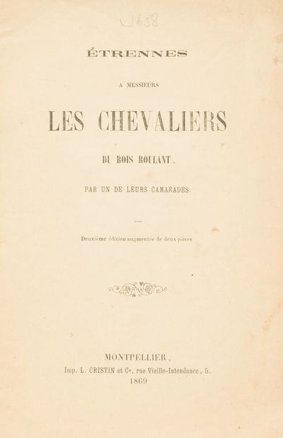 null ÉTRENNES À MESSIEURS LES CHEVALIERS DU BOIS ROULANT par un de leurs camarades....