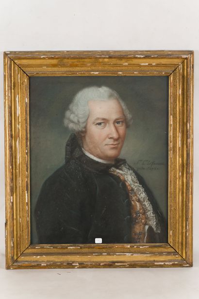 A. L. LE JEUNEUX (Actif dans la seconde moitié du XVIIIe siècle) Portrait d'homme
Pastel.
Signé...