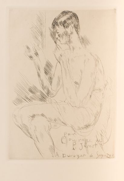 Paul JAMOT. Dunoyer de Segonzac. Paris, Floury, 1929. In-4, demi-maroquin vert, dos...