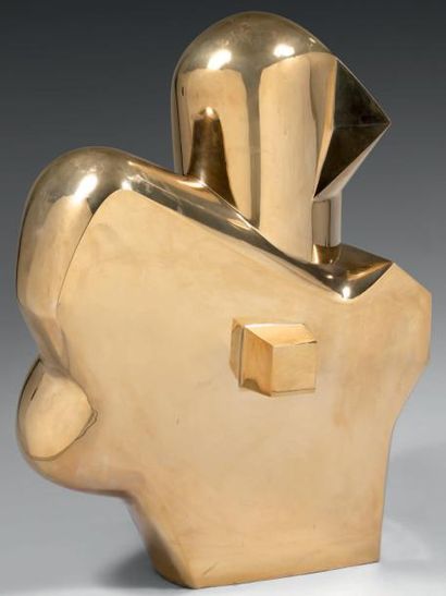 Emile GILIOLI (1911-1977) L'ange, 1947 Bronze poli signé et numéroté 3/3 à l'avant...