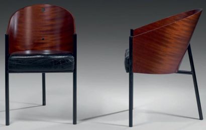 Philippe STARCK & DRIADE (éditeur) Paire de fauteuils, modèle Costes (1982), à structure...