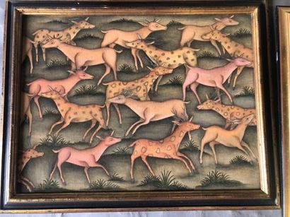 null PENGOSE KAN

Trois toiles peintes représentant des animaux exotiques

90 x 69...